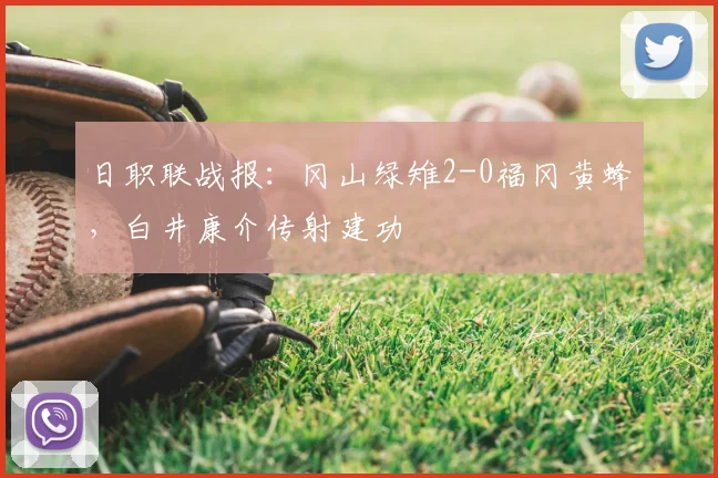 日职联战报：冈山绿雉2-0福冈黄蜂，白井康介传射建功